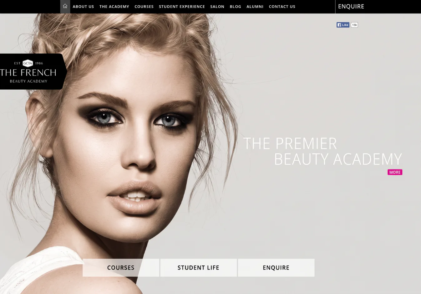 Woman with expertly applied smoky eye makeup, styled blonde hair in waves, and defined facial features showcasing professional beauty artistry and cosmetic techniques.